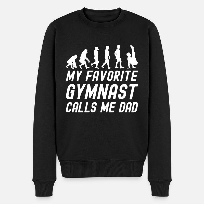 Mein Lieblingsturner Nennt Mich Papa - Männer Premium Bio Pullover - Schwarz