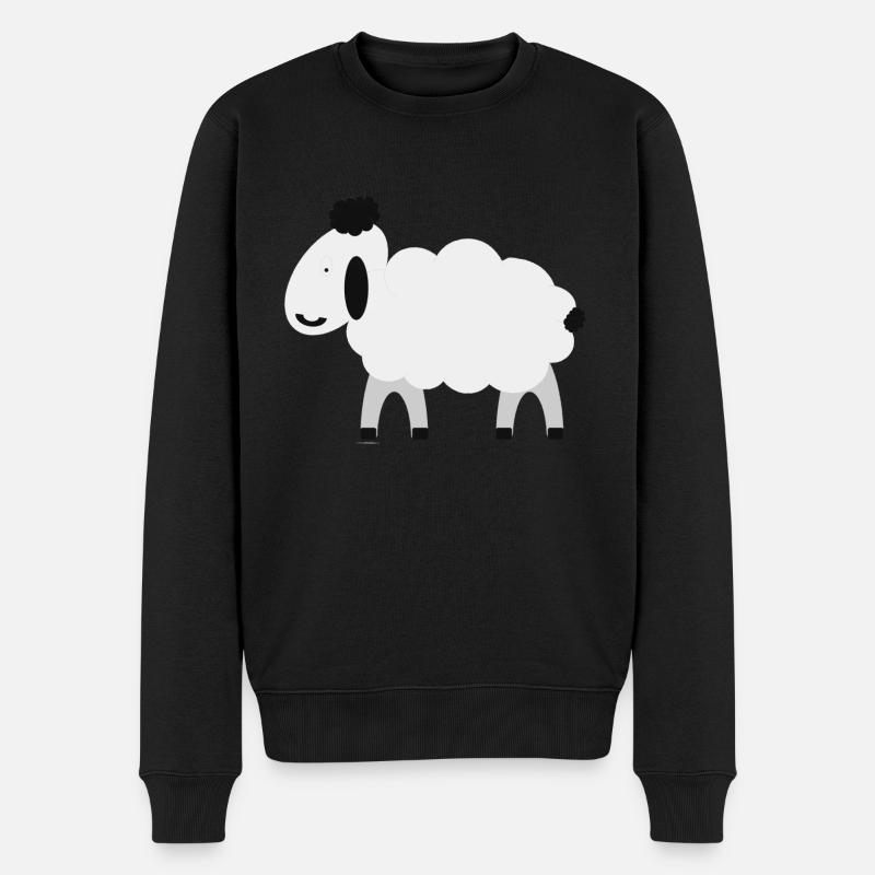 Deichschaf - Männer Premium Bio Pullover - Schwarz
