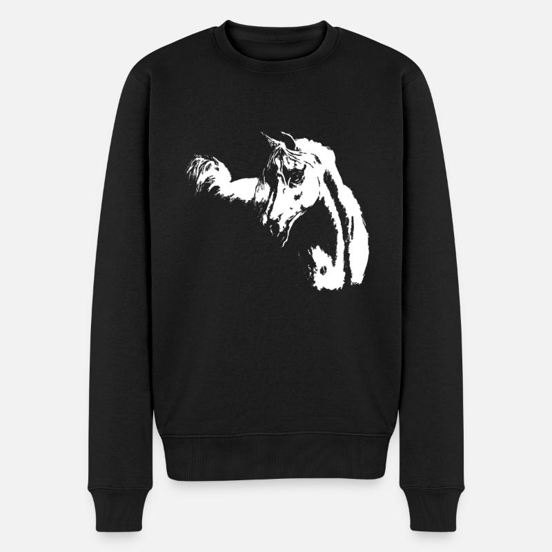 Cheval arabe - Pull Premium bio Homme - noir
