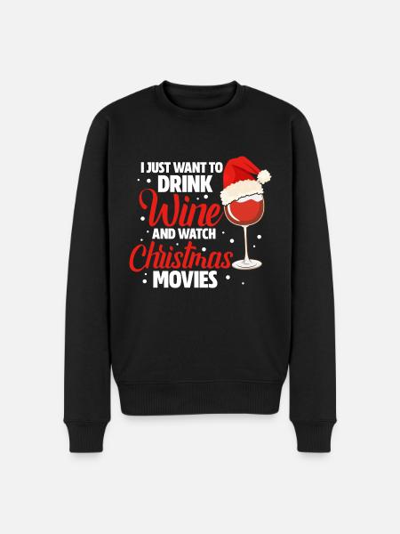 Wine Christmas - Men's Premium Organic Jumper - black