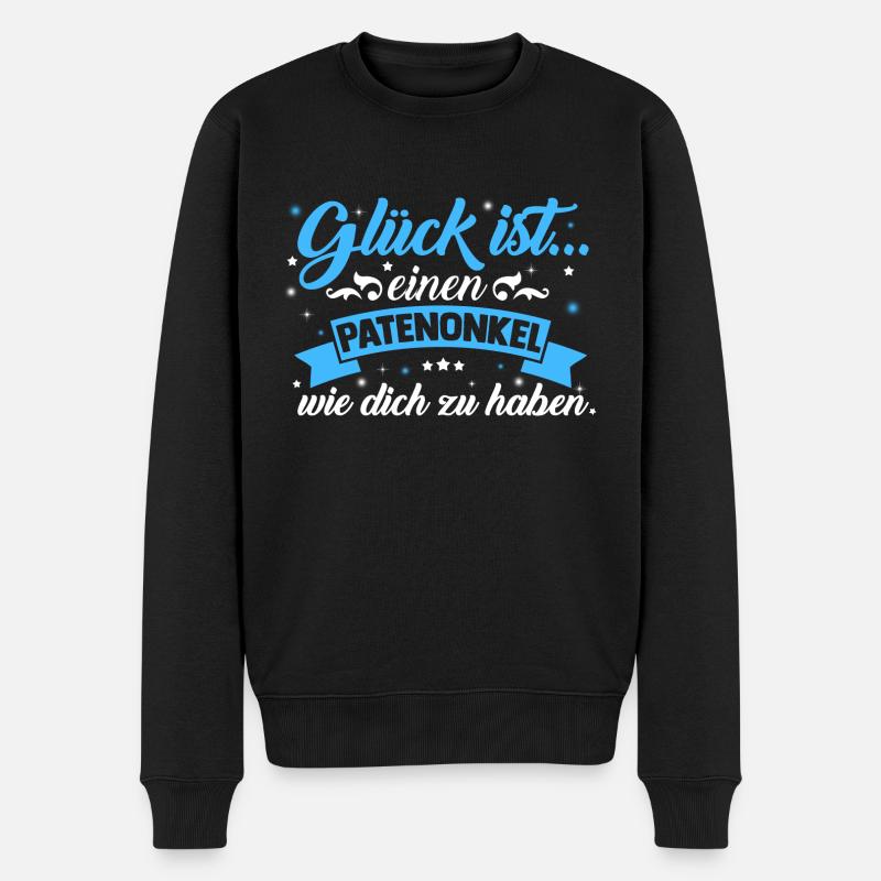 Patenonkel - Männer Premium Bio Pullover - Schwarz