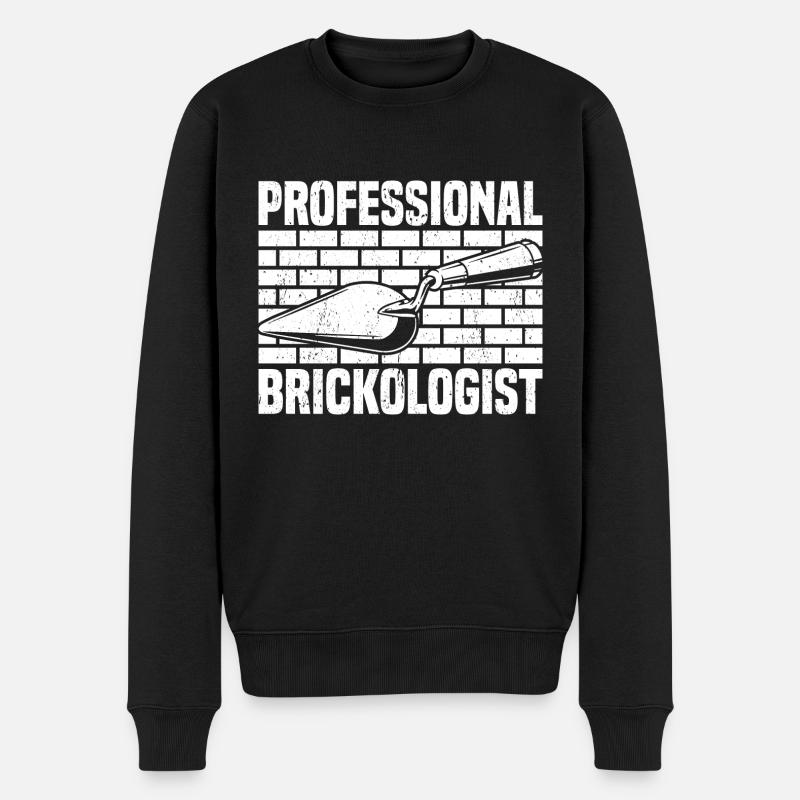 Bricklayer Brick Layer Brickmason Mason - Men's Premium Organic Jumper - black