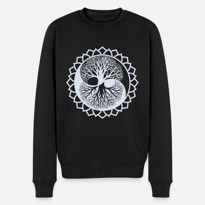 Yin Yang, l’arbre de la vie symbole - Pull Premium bio Homme - noir