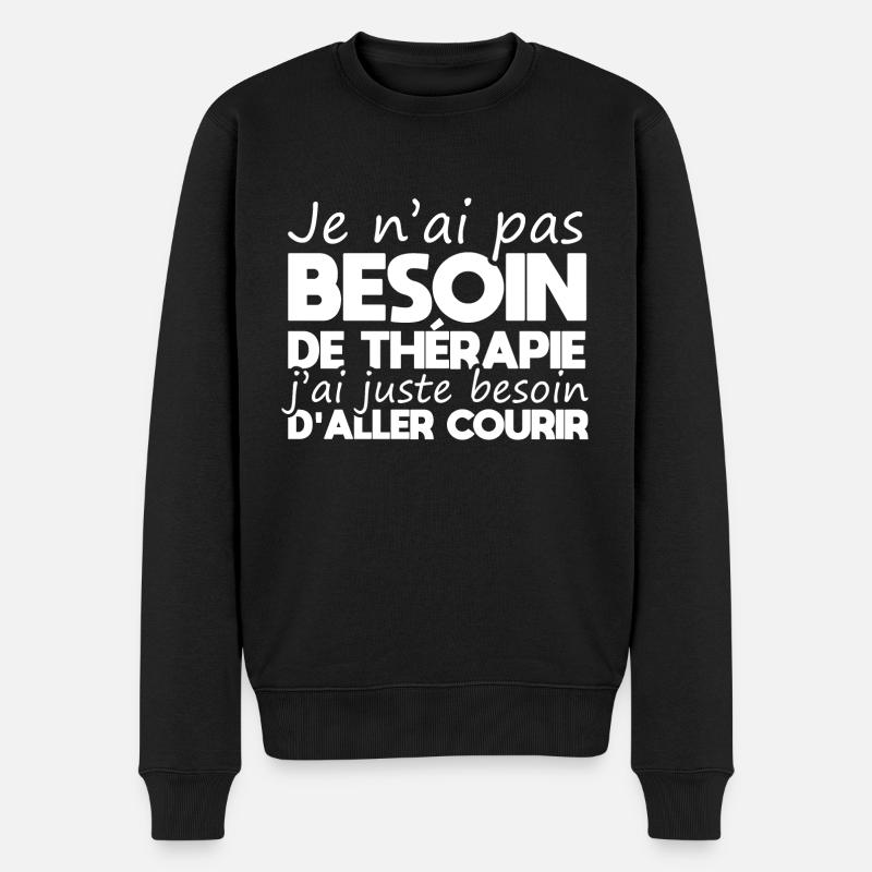 Footing coureur triathlète cadeau drôle courir - Pull Premium bio Homme - noir
