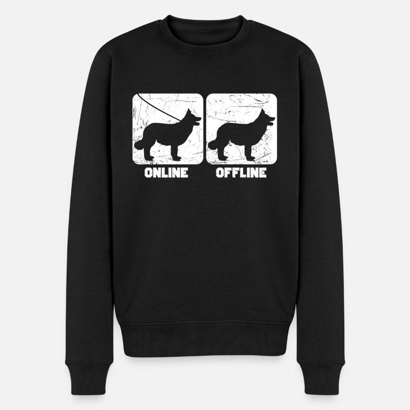 Border Collie - Männer Premium Bio Pullover - Schwarz