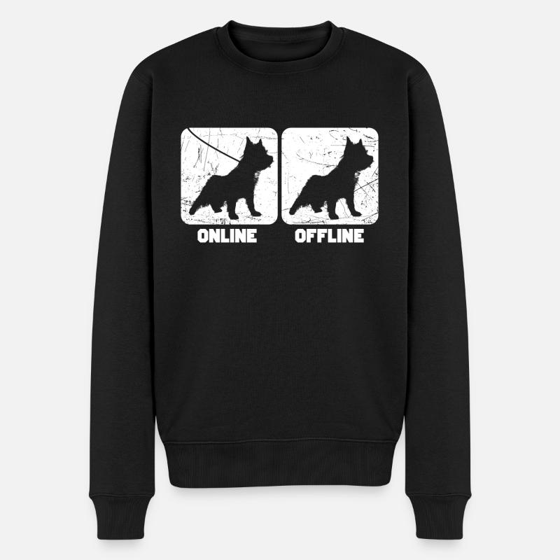 Cairn Terrier - Männer Premium Bio Pullover - Schwarz