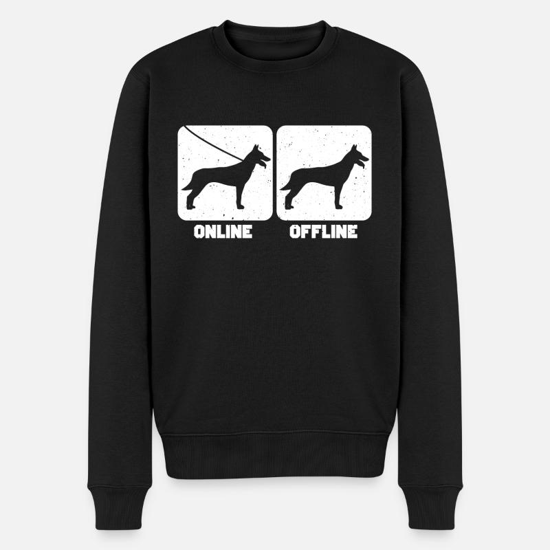 Malinois Belgischer Schäferhund - Männer Premium Bio Pullover - Schwarz