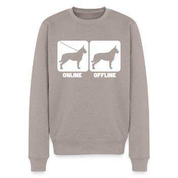Berger de Picardie - Berger Picard - Männer Premium Bio Pullover - Taupe - Vorne - Nico (187cm)