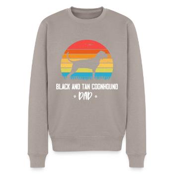 Black and Tan Coonhound - Men's Premium Organic Jumper - taupe - Front - Nico (187cm)