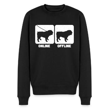 Bulldogge Hunderasse - Männer Premium Bio Pullover - Schwarz - Vorne - Nico (187cm)