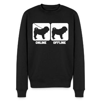 Shar Pei - Männer Premium Bio Pullover - Schwarz - Vorne - Nico (187cm)