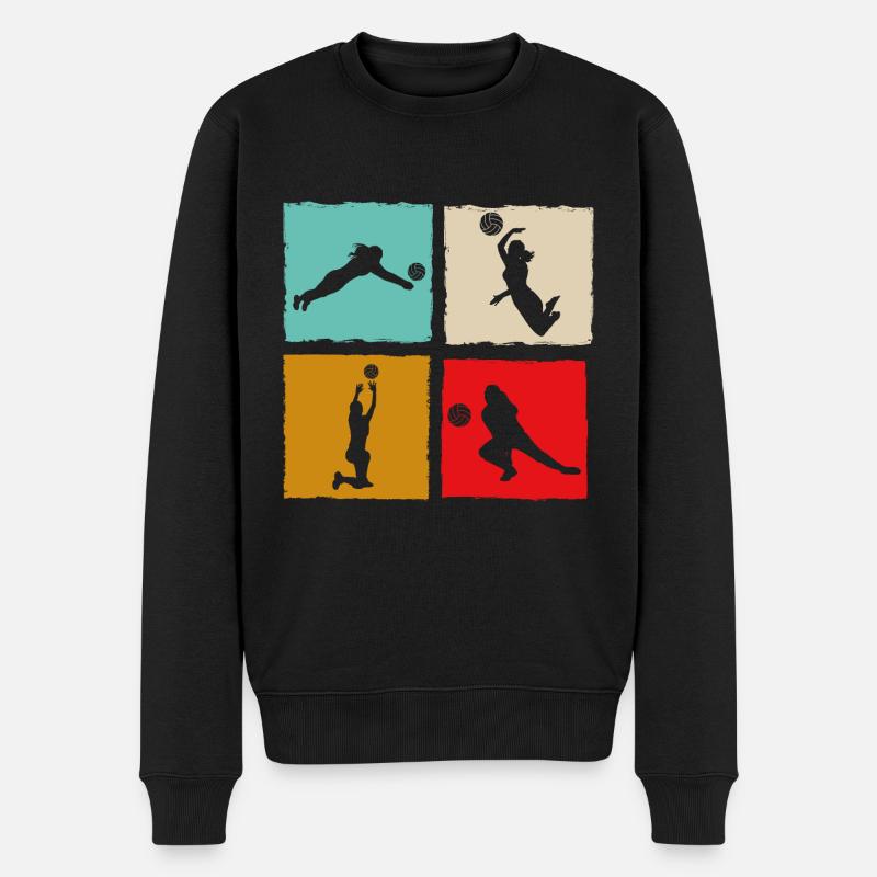 Volley Volley Vintage Rétro - Pull Premium bio Homme - noir