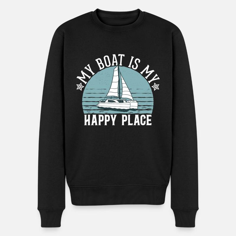 Catamaran Capitaine Voilier - Pull Premium bio Homme - noir