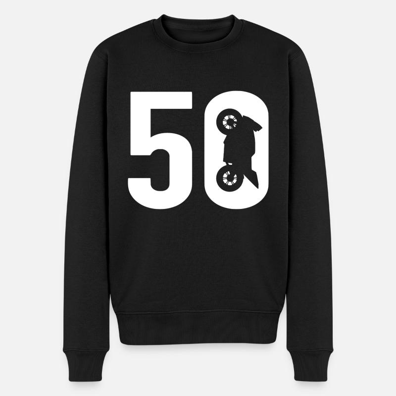 50 Motard Moto 50 - Pull Premium bio Homme - noir