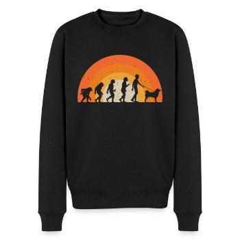 Akita Geschenkidee - Männer Premium Bio Pullover - Schwarz - Vorne - Nico (187cm)
