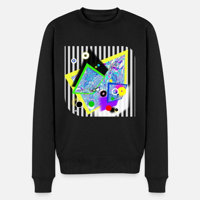 Buntes Leben - Männer Premium Bio Pullover - Schwarz