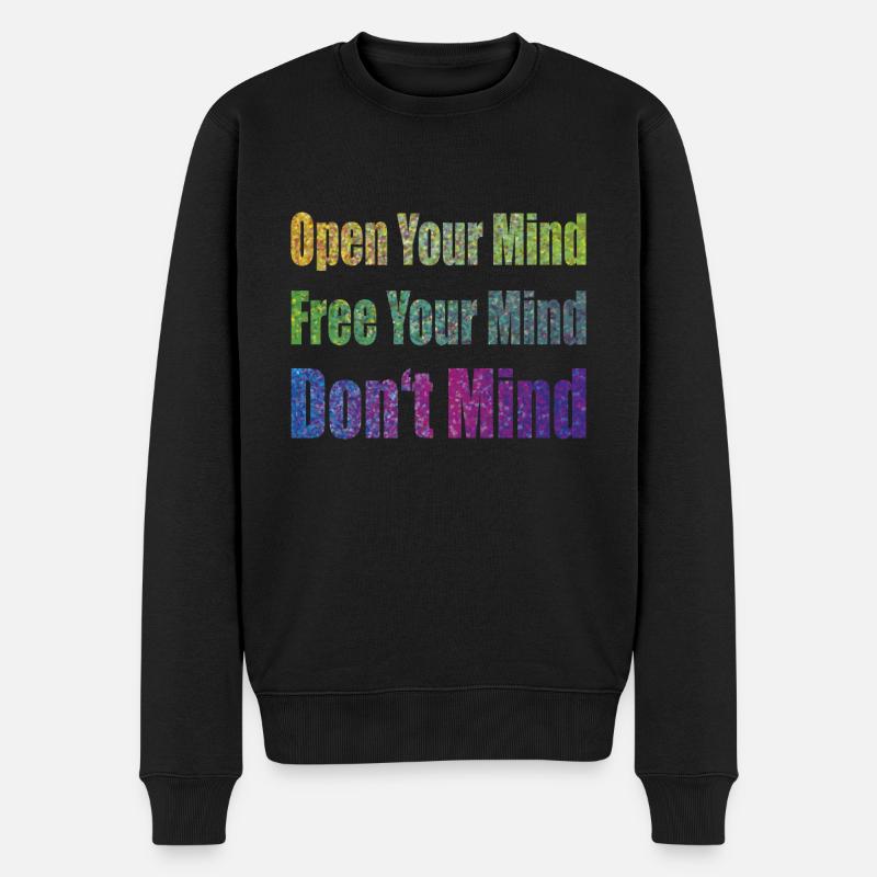 Don't Mind - Männer Premium Bio Pullover - Schwarz