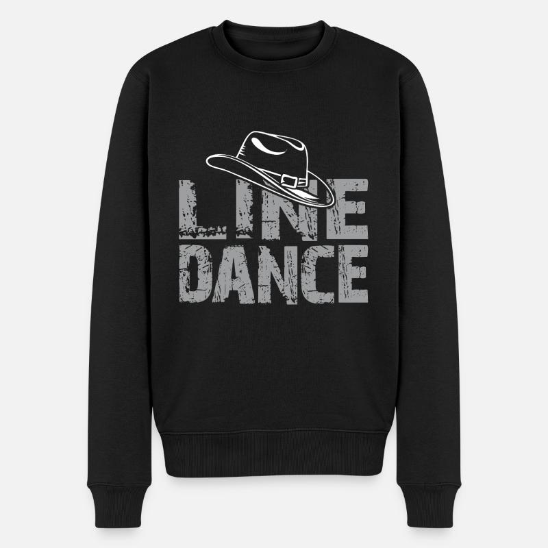 Line Dance Zeit Line Dancing Tanzen - Männer Premium Bio Pullover - Schwarz