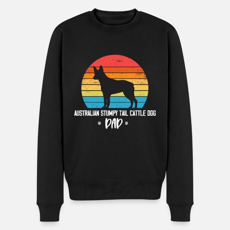 Australian Stumpy Tail Cattle Dog - Männer Premium Bio Pullover - Schwarz