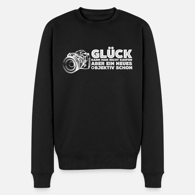 Fotografen Glück - Männer Premium Bio Pullover - Schwarz