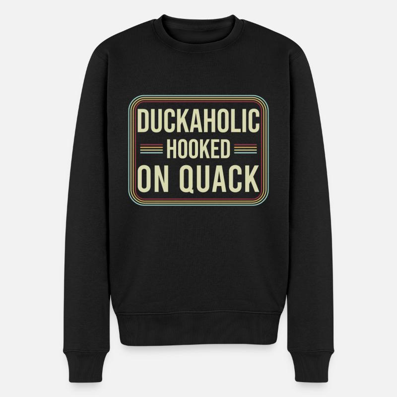 Duckaholic Entenjagd - Männer Premium Bio Pullover - Schwarz
