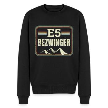 Alpenüberquerung Oberstdorf Meran E5 Fernwanderweg - Männer Premium Bio Pullover - Schwarz - Vorne - Nico (187cm)