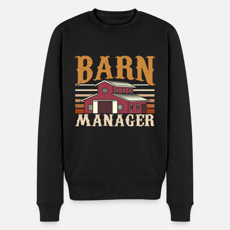 Barn Manager Pferdeliebhaber - Männer Premium Bio Pullover - Schwarz