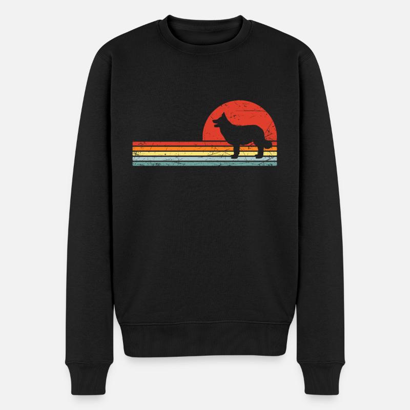 Border Collie - Pull Premium bio Homme - noir