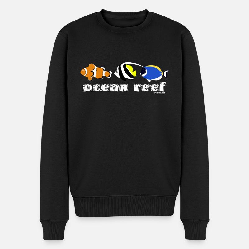 Récif océanique - Pull Premium bio Homme - noir