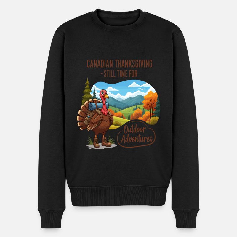 Kanadisches Thanksgiving Abenteuer - Männer Premium Bio Pullover - Schwarz