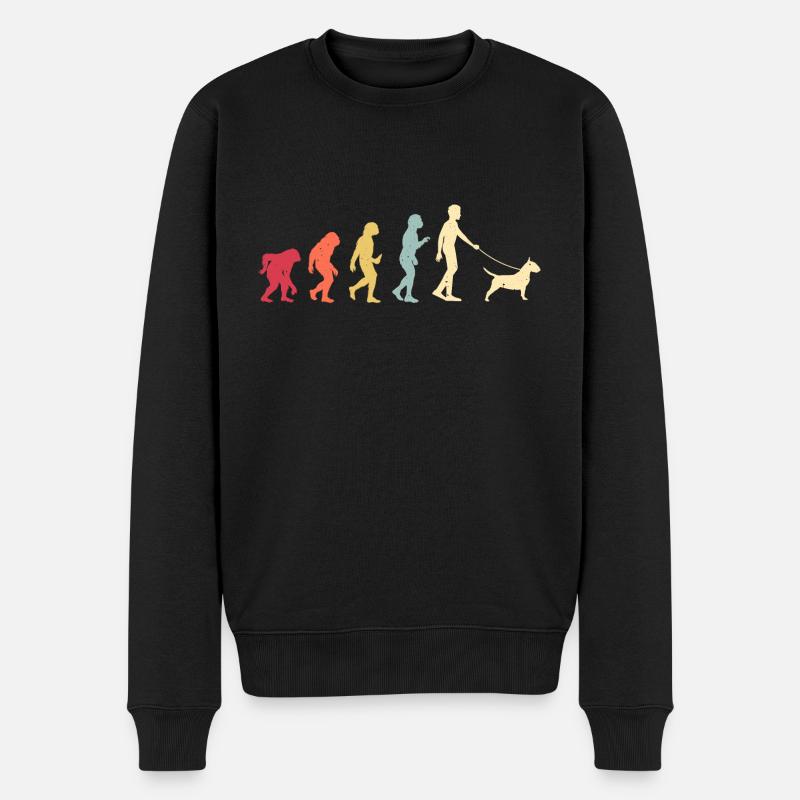 Bullterrier Bull Terrier - Männer Premium Bio Pullover - Schwarz
