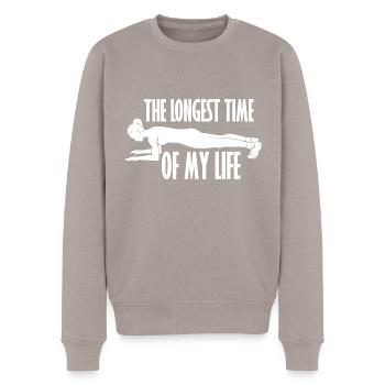 Planking - Abs Workout Cardio Funny - Gym - Männer Premium Bio Pullover - Taupe - Vorne - Nico (187cm)