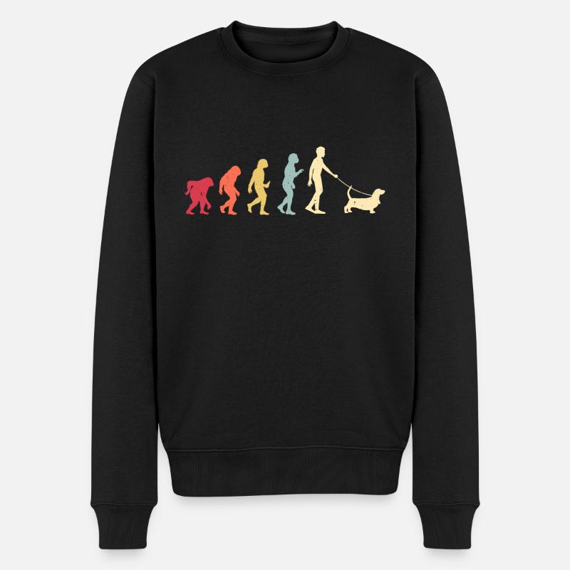 Basset Hound - Pull Premium bio Homme - noir