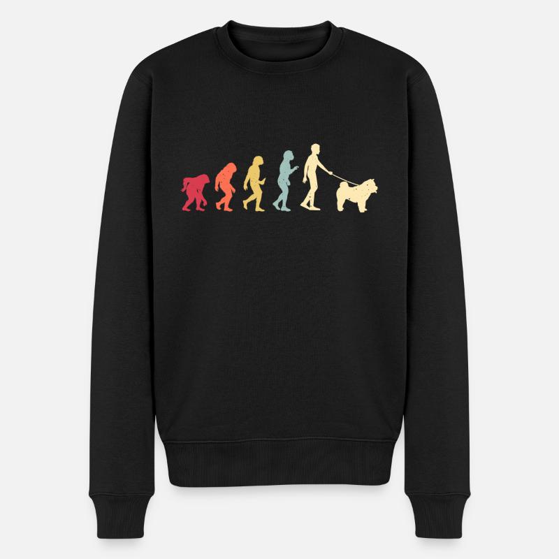 Chow Chow - Männer Premium Bio Pullover - Schwarz
