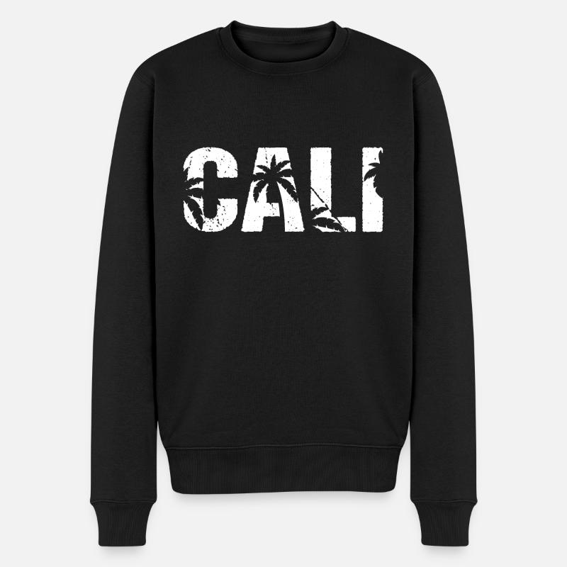 Cali Palmiers Californie - Pull Premium bio Homme - noir
