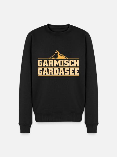 Alpenüberquerung Garmisch Gardasee - Männer Premium Bio Pullover - Schwarz