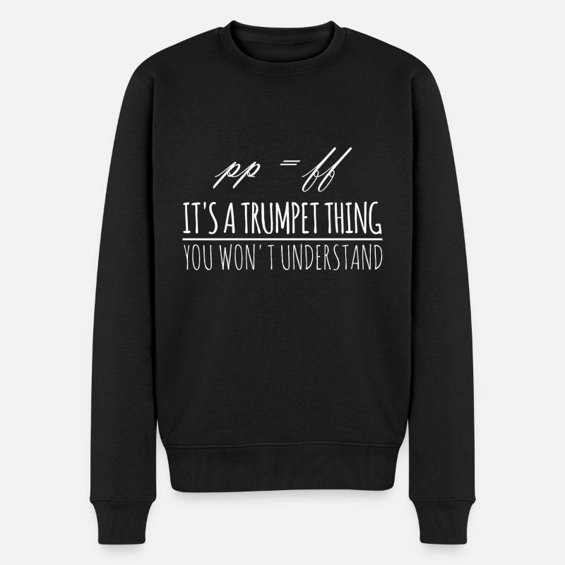 Trompete Verstehen Musiker Trompeter - Männer Premium Bio Pullover - Schwarz