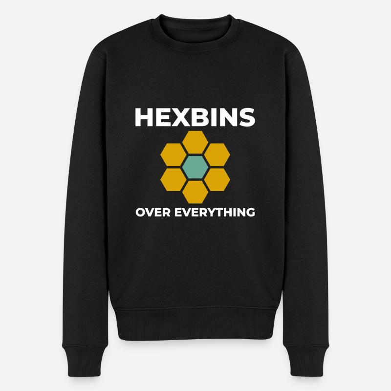 Hexbins Datenvisualisierung GIS Mapping Räumlich - Männer Premium Bio Pullover - Schwarz