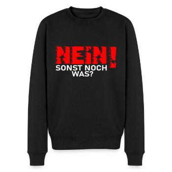 Lustiger Spruch Ironie Sarkasmus Fun - Männer Premium Bio Pullover - Schwarz - Vorne - Nico (187cm)