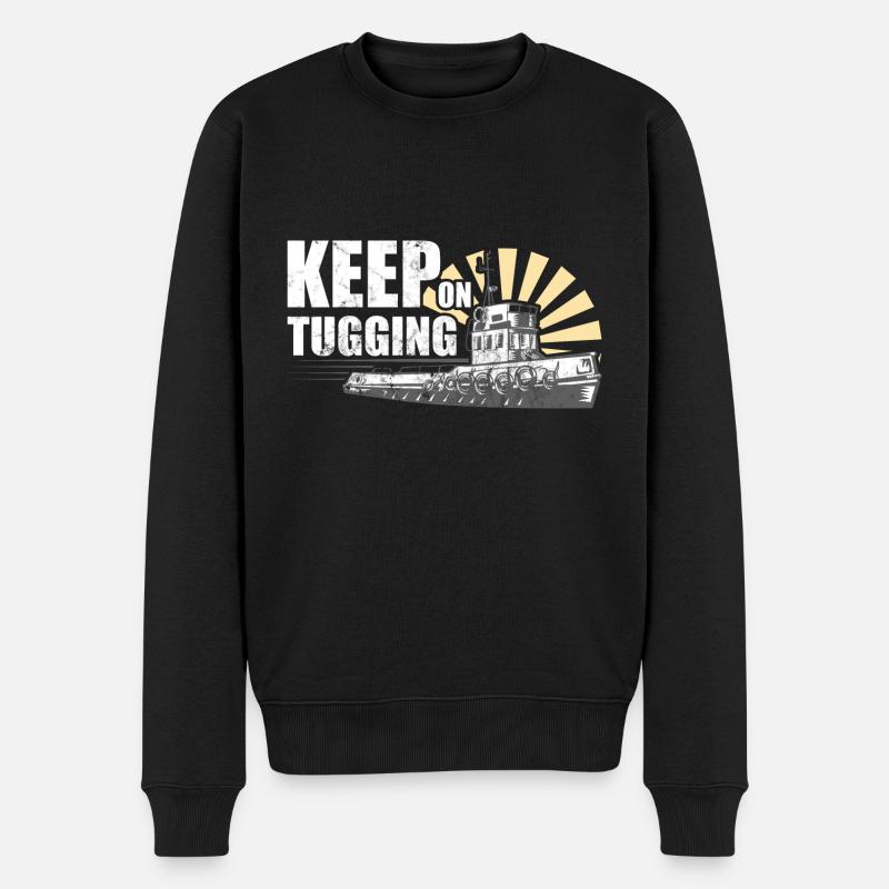 Schlepper Schleppboot Tug Life - Männer Premium Bio Pullover - Schwarz