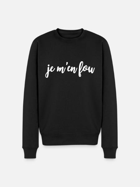 Je m'en fou - Männer Premium Bio Pullover - Schwarz
