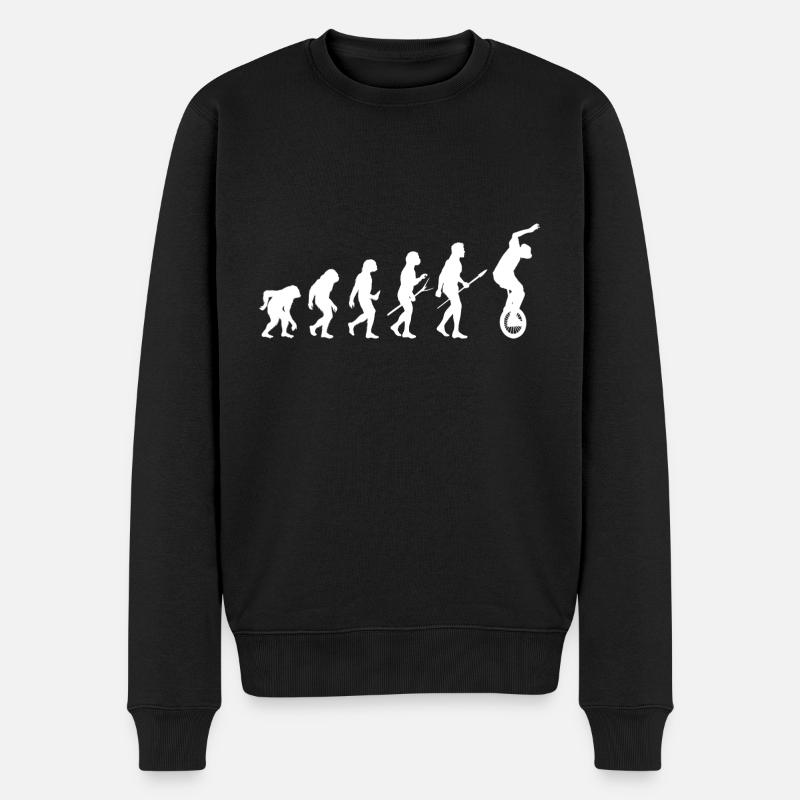 Unicycle Evolution Circus Bicycle Perfomer - Men's Premium Organic Jumper - black