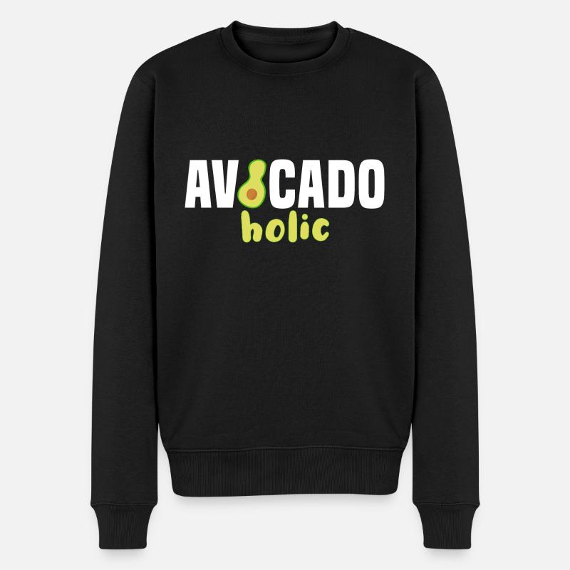 Avocado - Männer Premium Bio Pullover - Schwarz