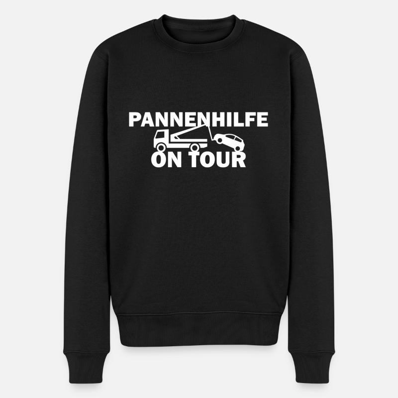 Abschlepper Abschleppdienst Pannenhilfe Beruf - Männer Premium Bio Pullover - Schwarz