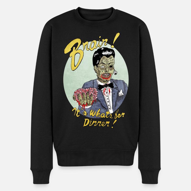 brainitswhatsfordinner - Pull Premium bio Homme - noir
