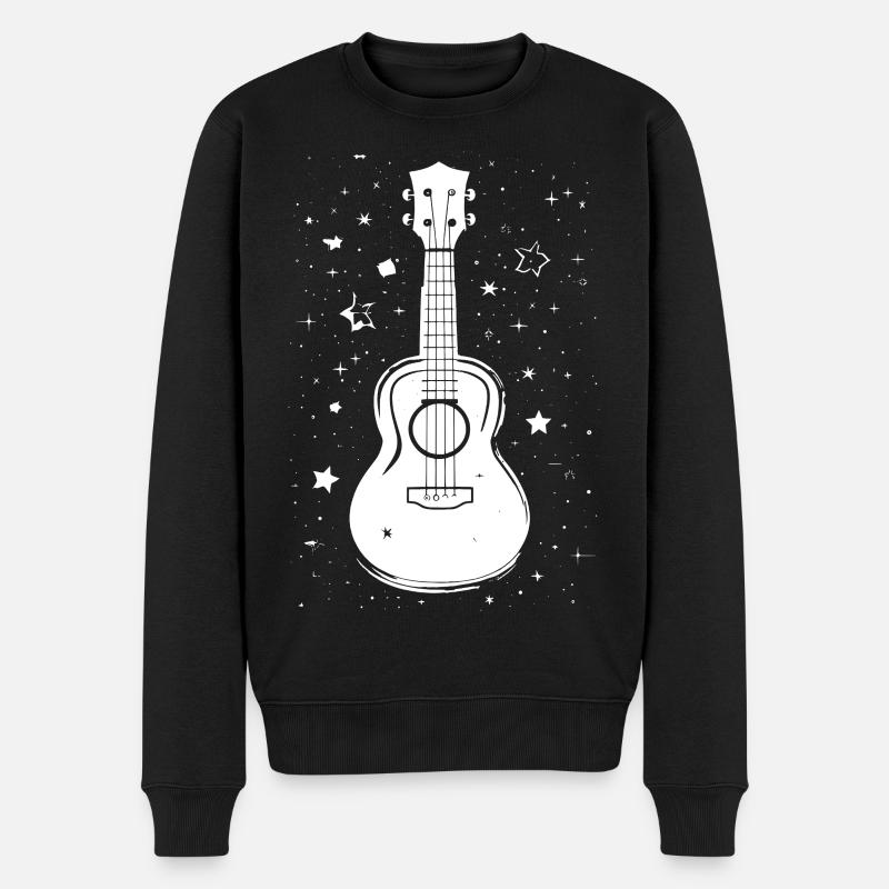 Illustration de ukulélé - Pull Premium bio Homme - noir