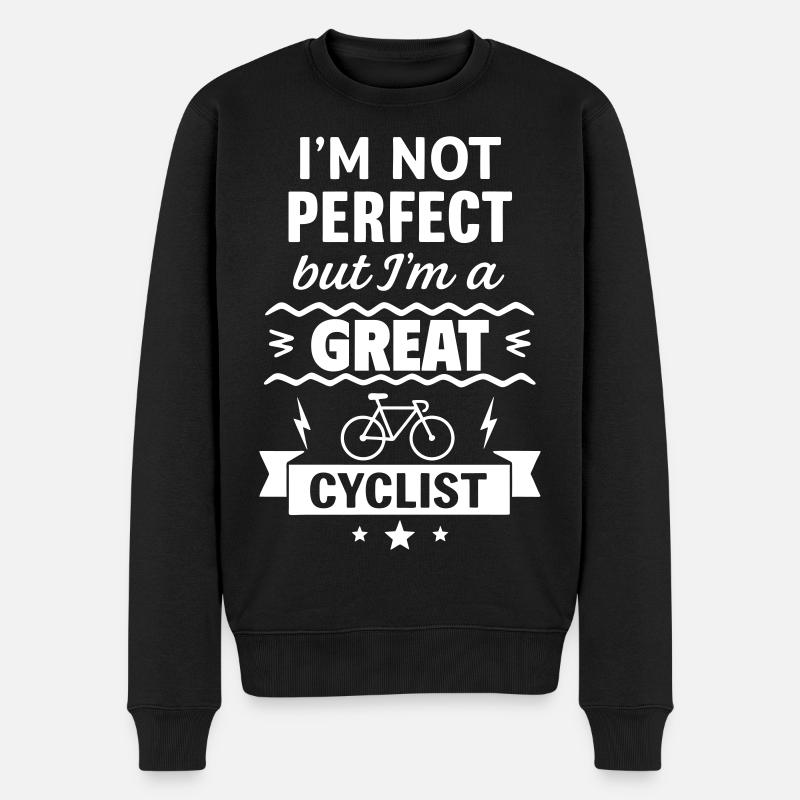 Super-Radfahrer - Männer Premium Bio Pullover - Schwarz