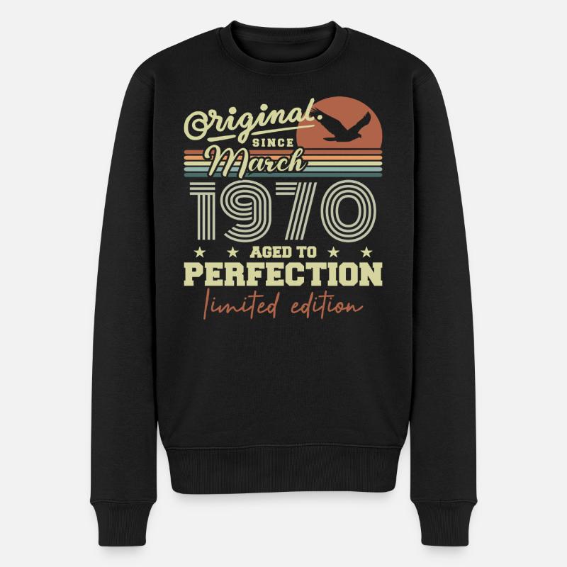 Anniversaire Mars 1970 - Pull Premium bio Homme - noir