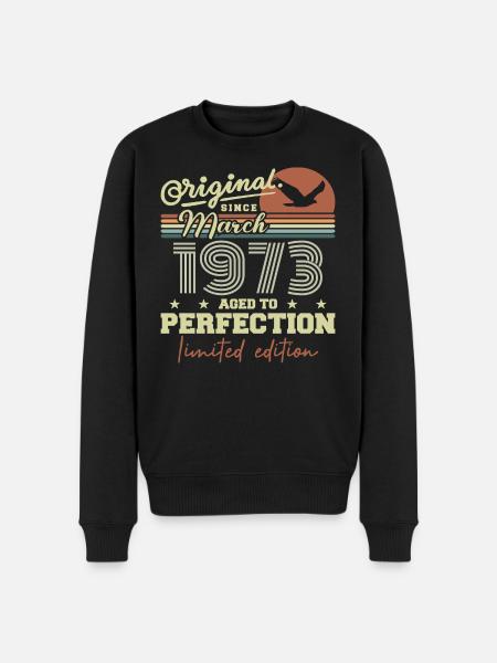 Birthday March 1973 - Men's Premium Organic Jumper - black