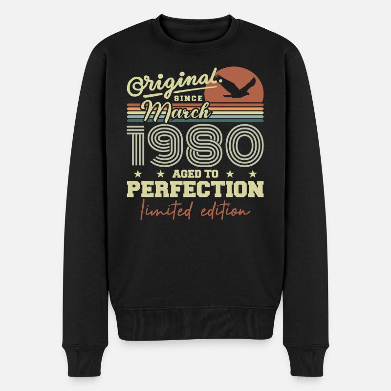 Anniversaire Mars 1980 - Pull Premium bio Homme - noir